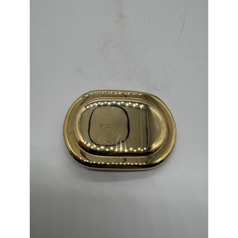 Vintage Motion East Gold Tone Oval Interchangable Solid Belt Buckle 2"